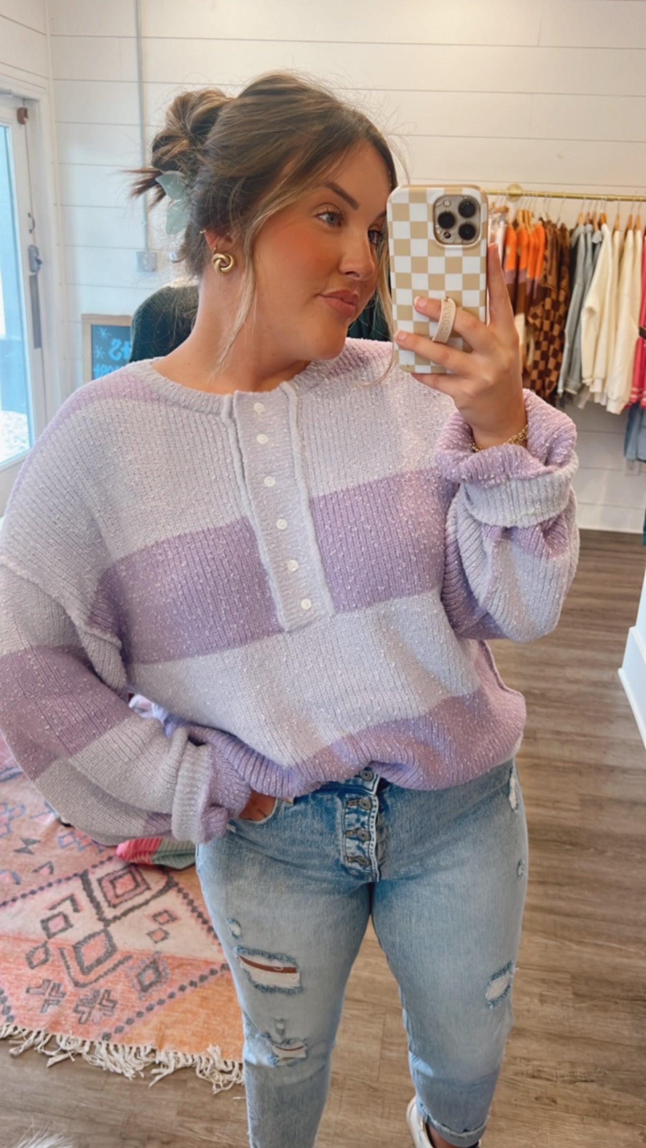 Purple Stripped Sweater