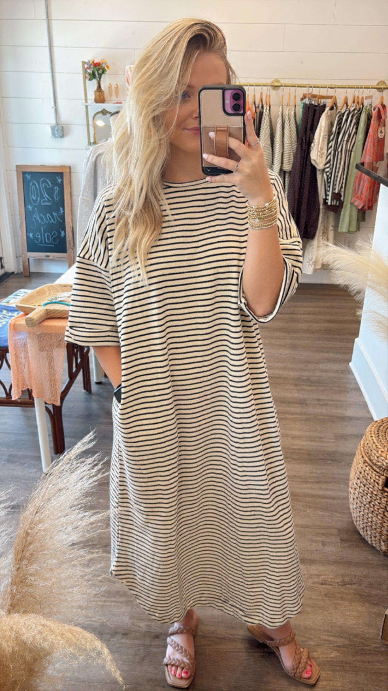 Stripped Black And White Midi