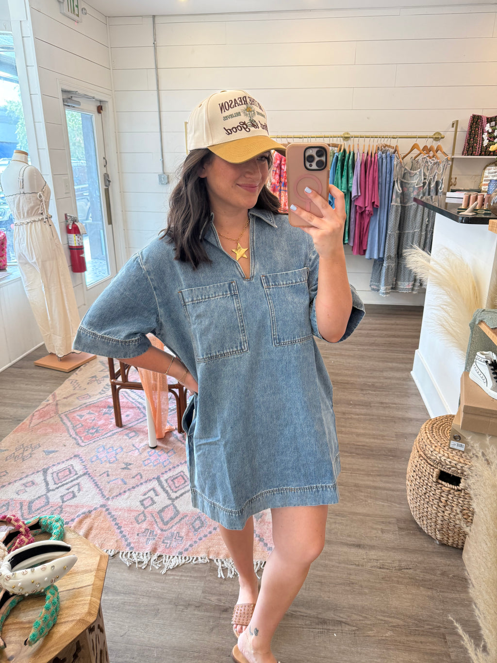 Denim Pocket Dress