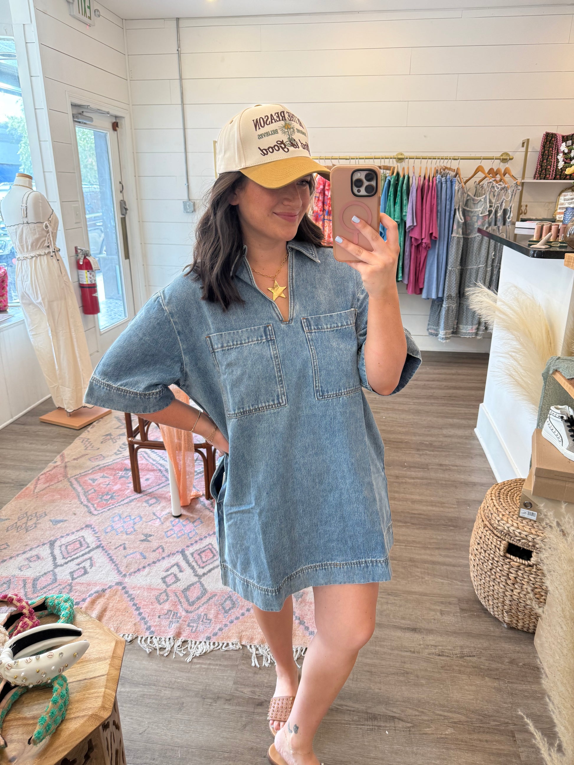 Denim Pocket Dress