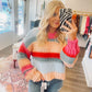 Colorful knit sweater
