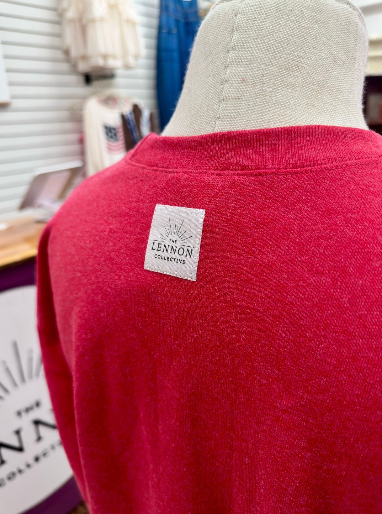 Handmade Sweatshirt With Quilted Cross 2/3
