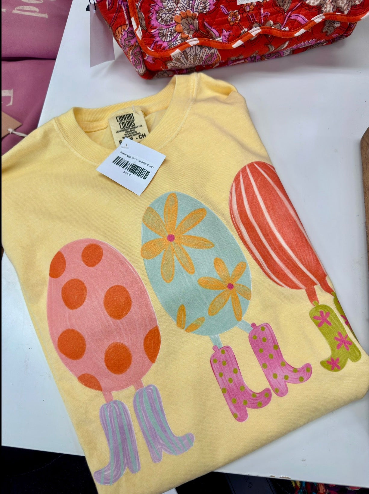Easter Eggs With Boots Graphic Tee