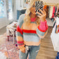 Colorful knit sweater