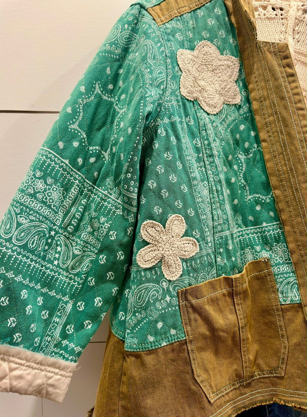 Pattern Detailed Quilted Jacket