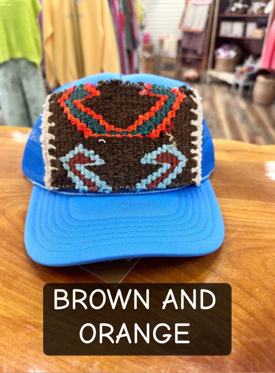 Blue Detailed Trucker Hat- ORIJINAL