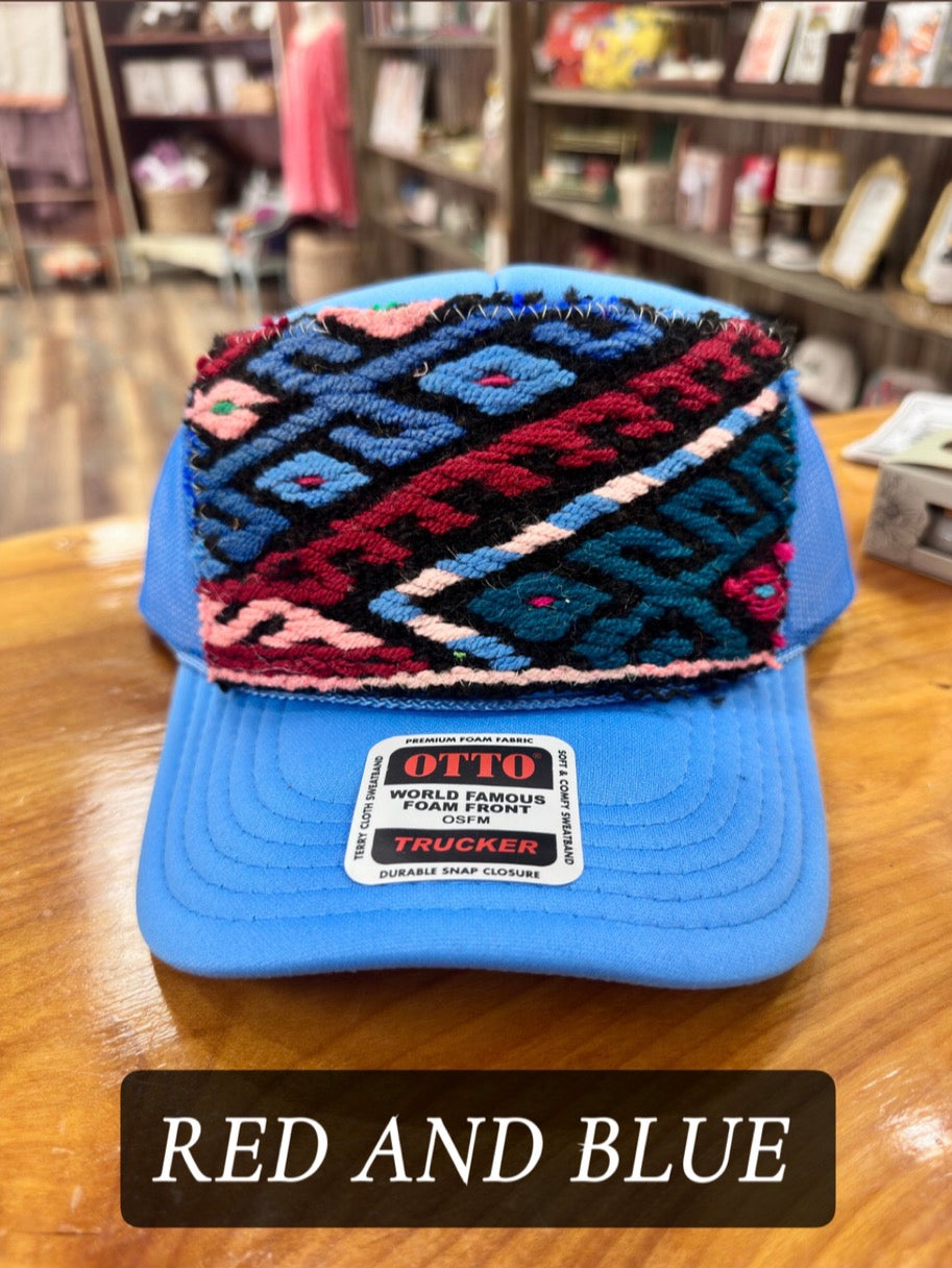 Blue Detailed Trucker Hat- ORIJINAL