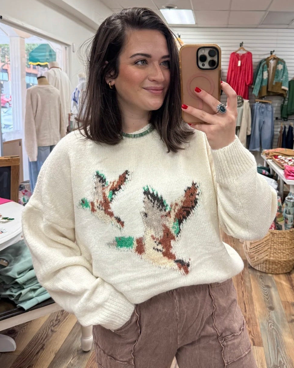 Cream Duck Sweater
