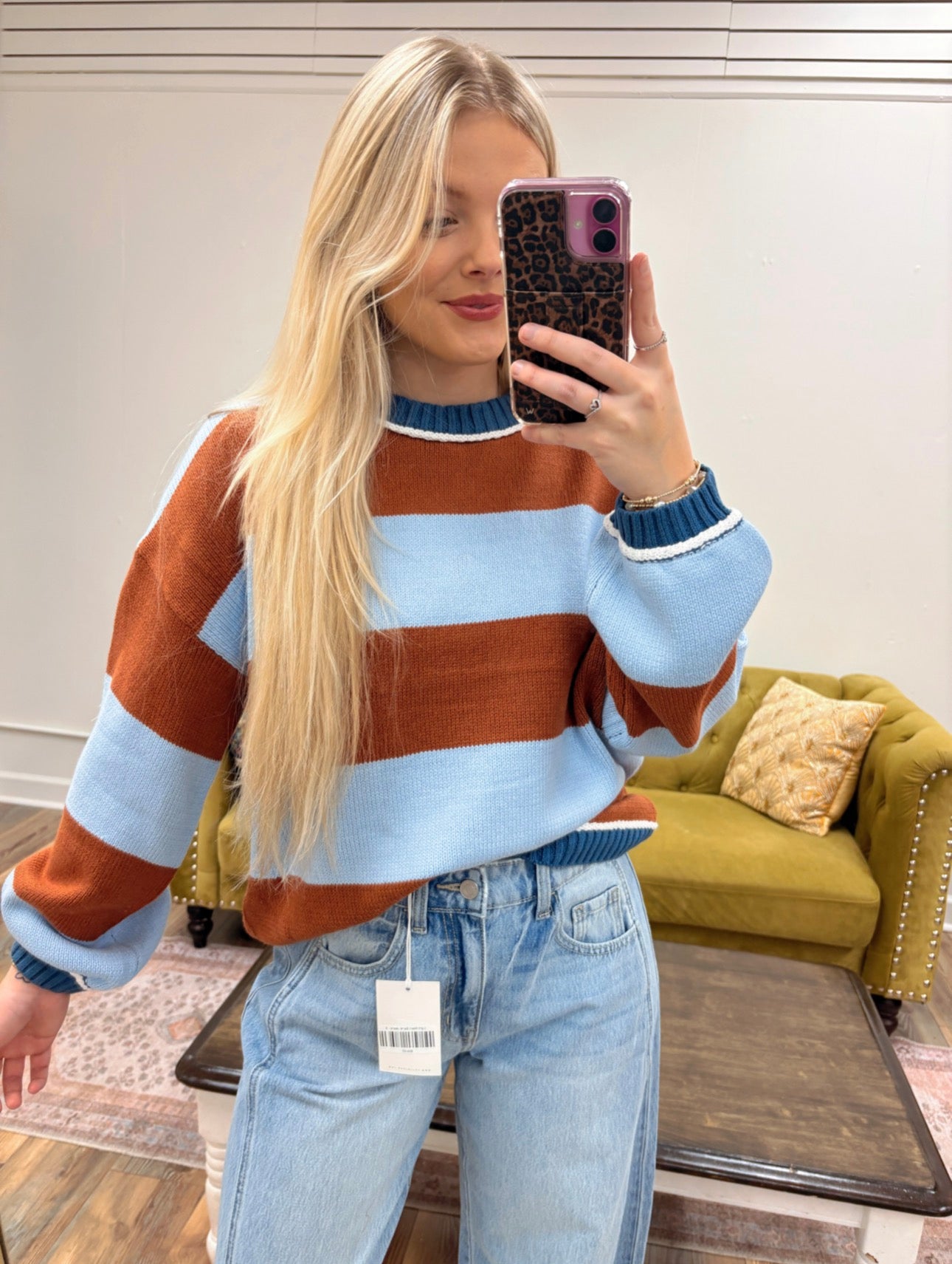 Rusty Blue Striped Sweater