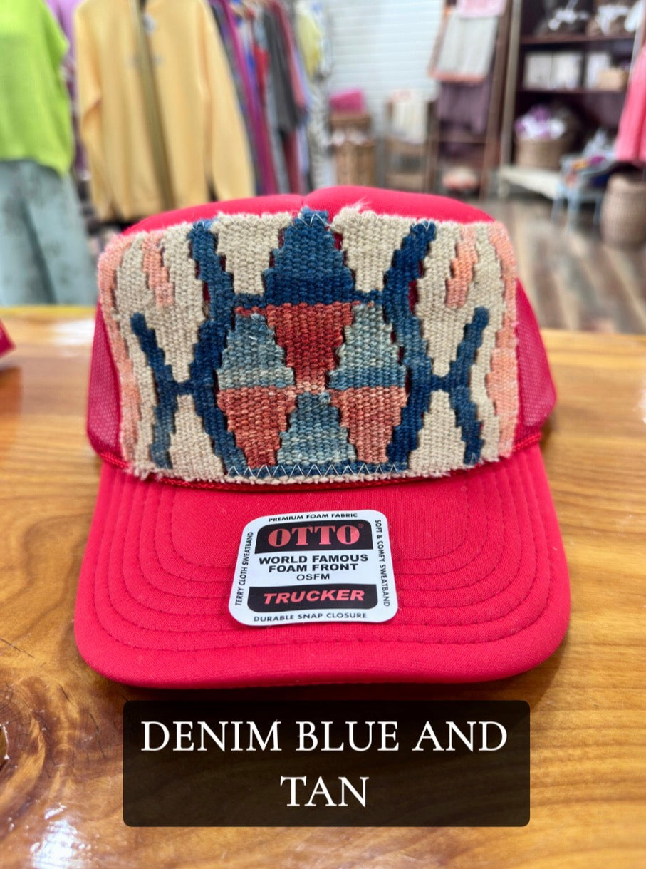 Red Detailed Trucker Hat- ORIJINAL