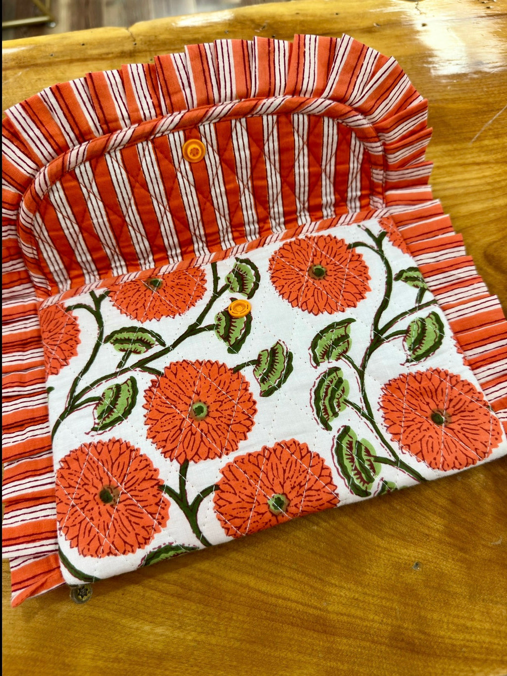 Tangerine Bloom Pouch