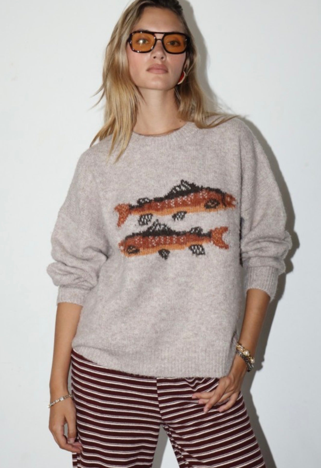 Oatmeal Fish Sweater
