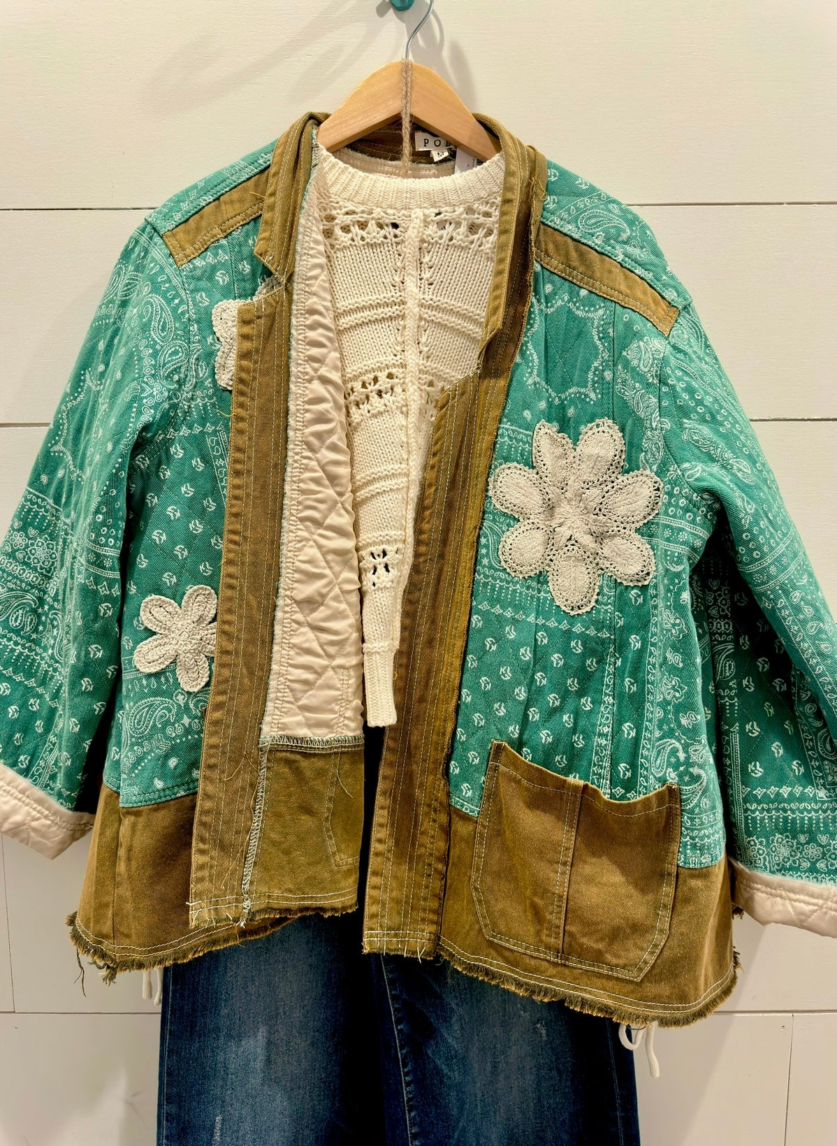 Pattern Detailed Quilted Jacket