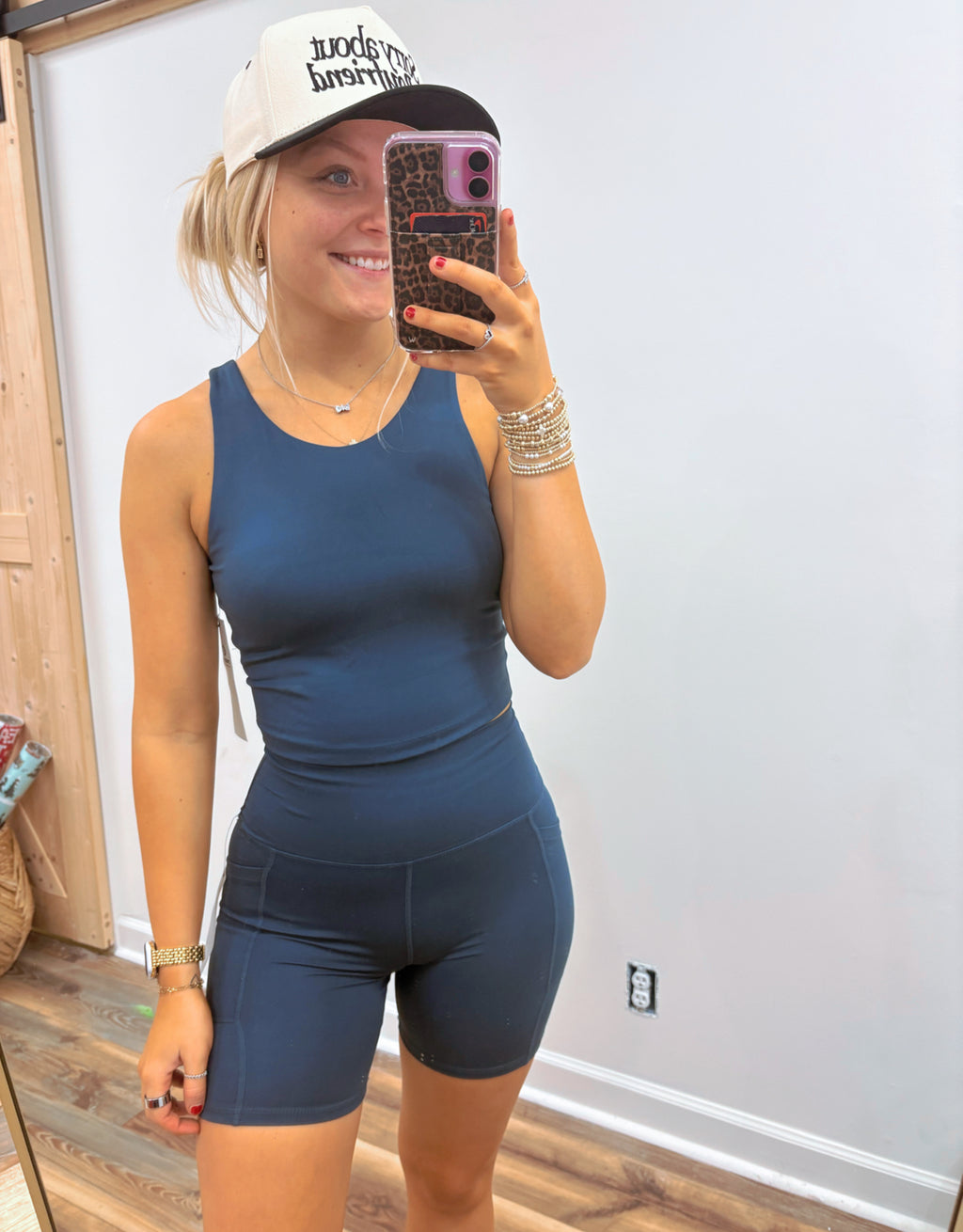 Midnight Navy Padded Tank