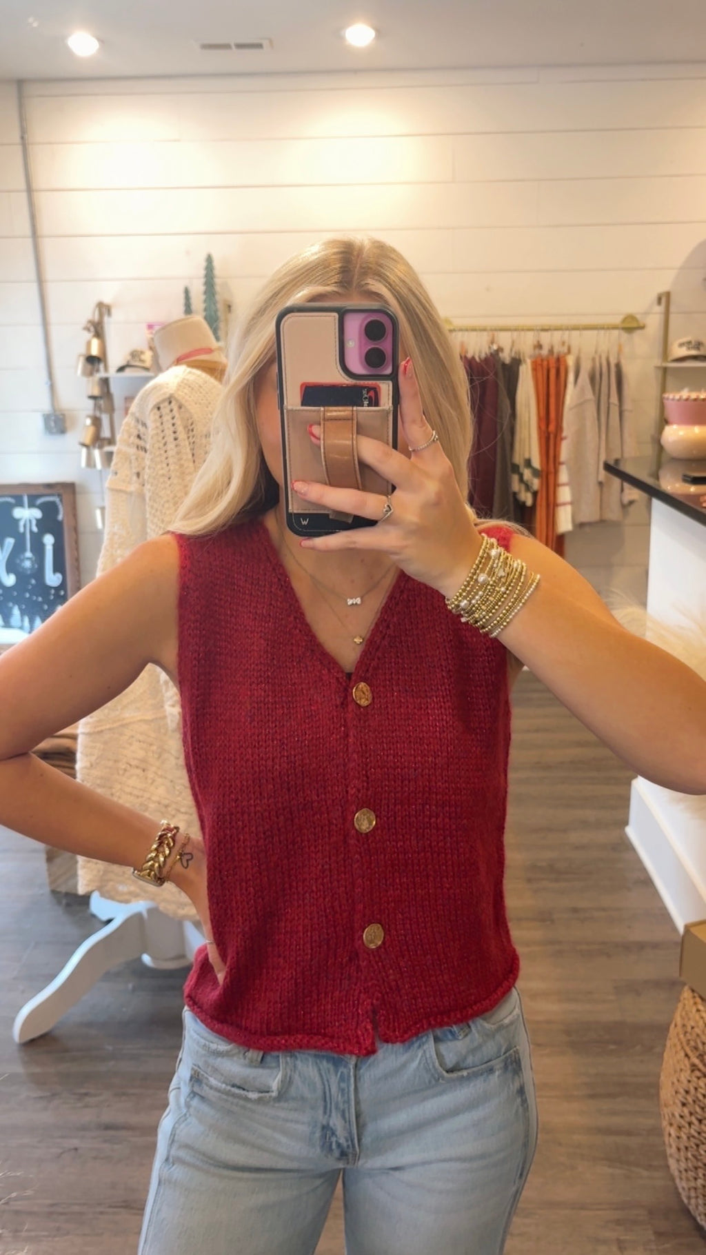 Red Sweater Vest