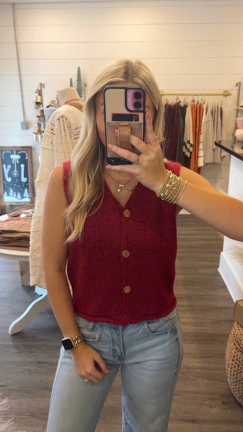 Red Sweater Vest