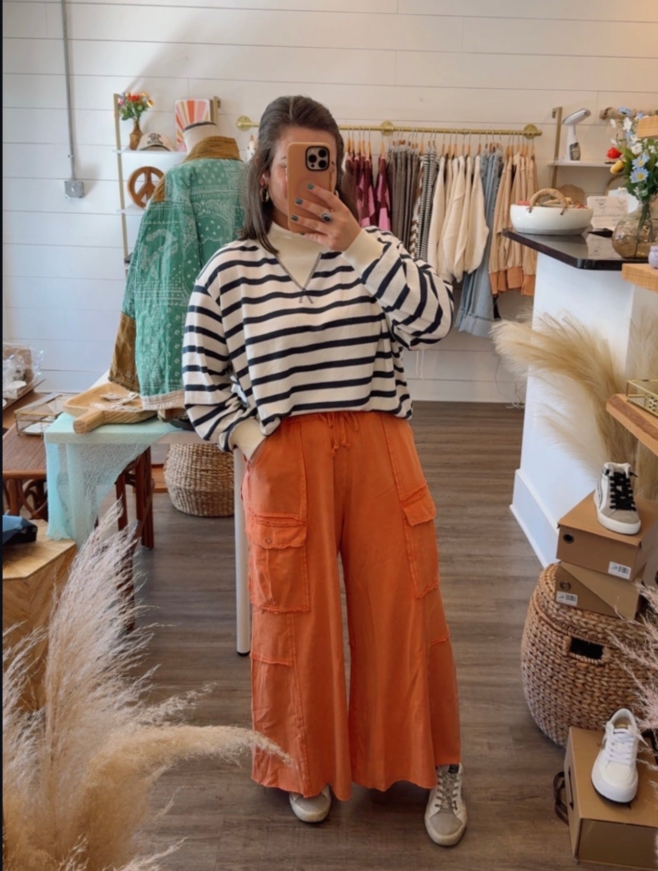 Orange Easel Pants
