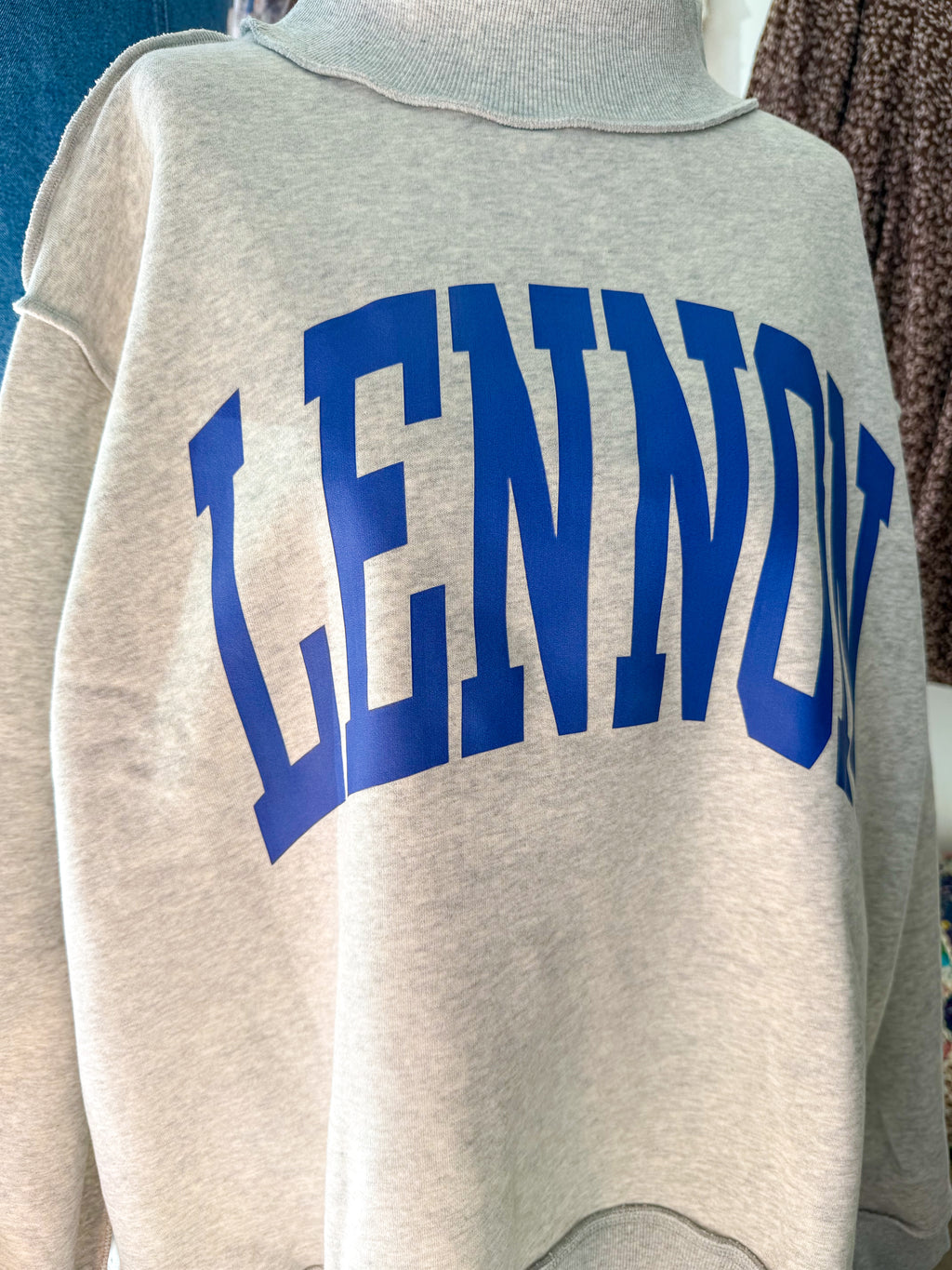 Varsity Lennon Mock Neck Sweatshirt