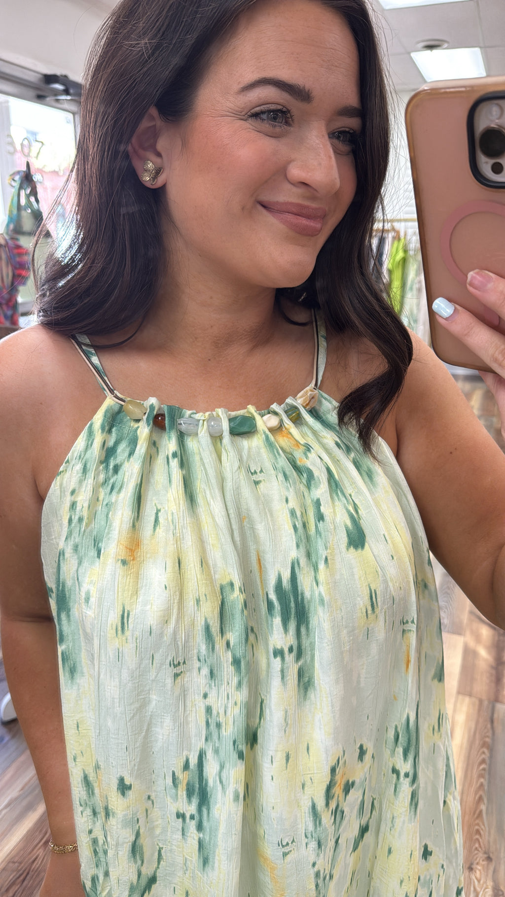Stone Detailed Maxi Dress