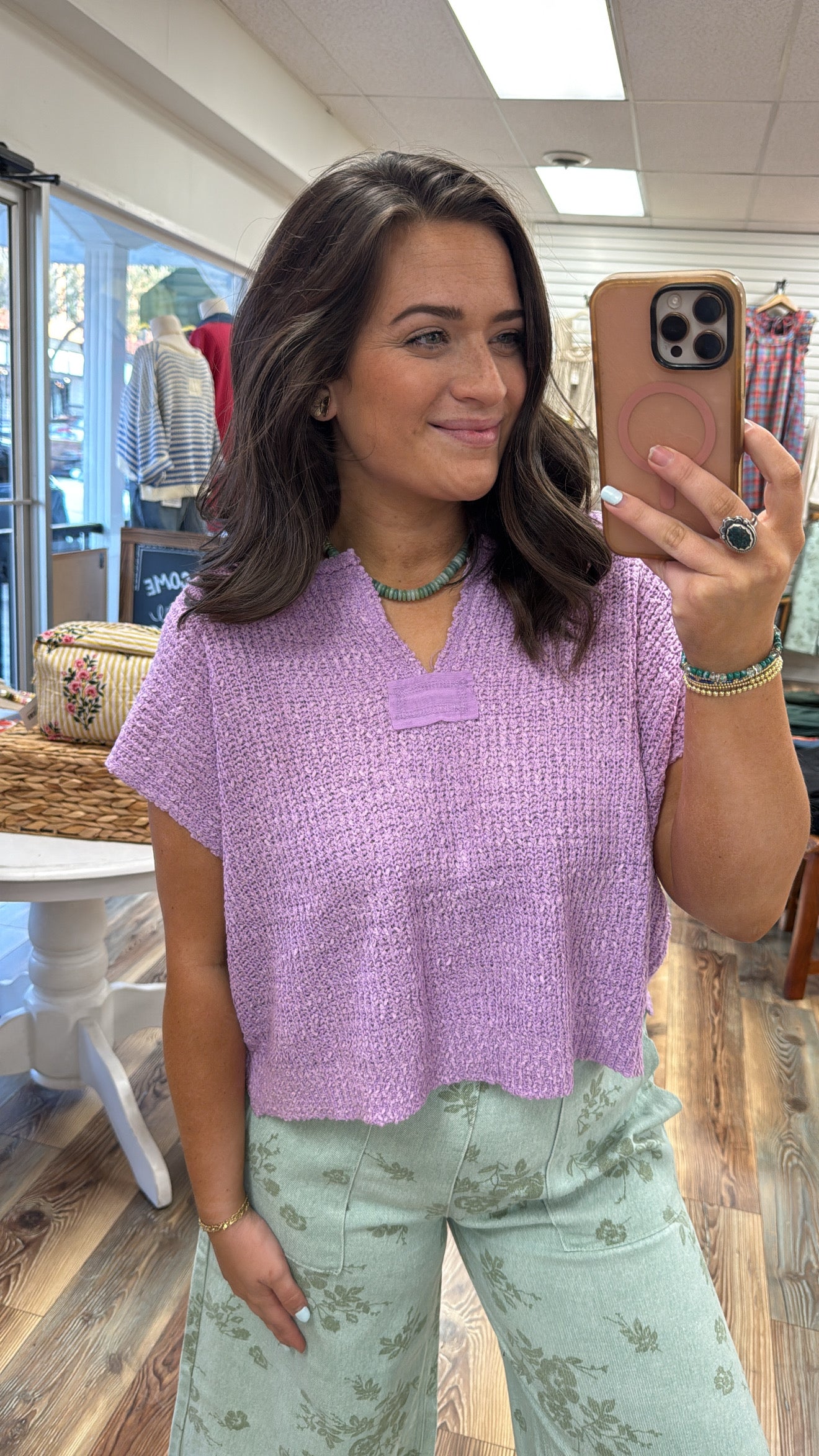 Lavender Knit Top