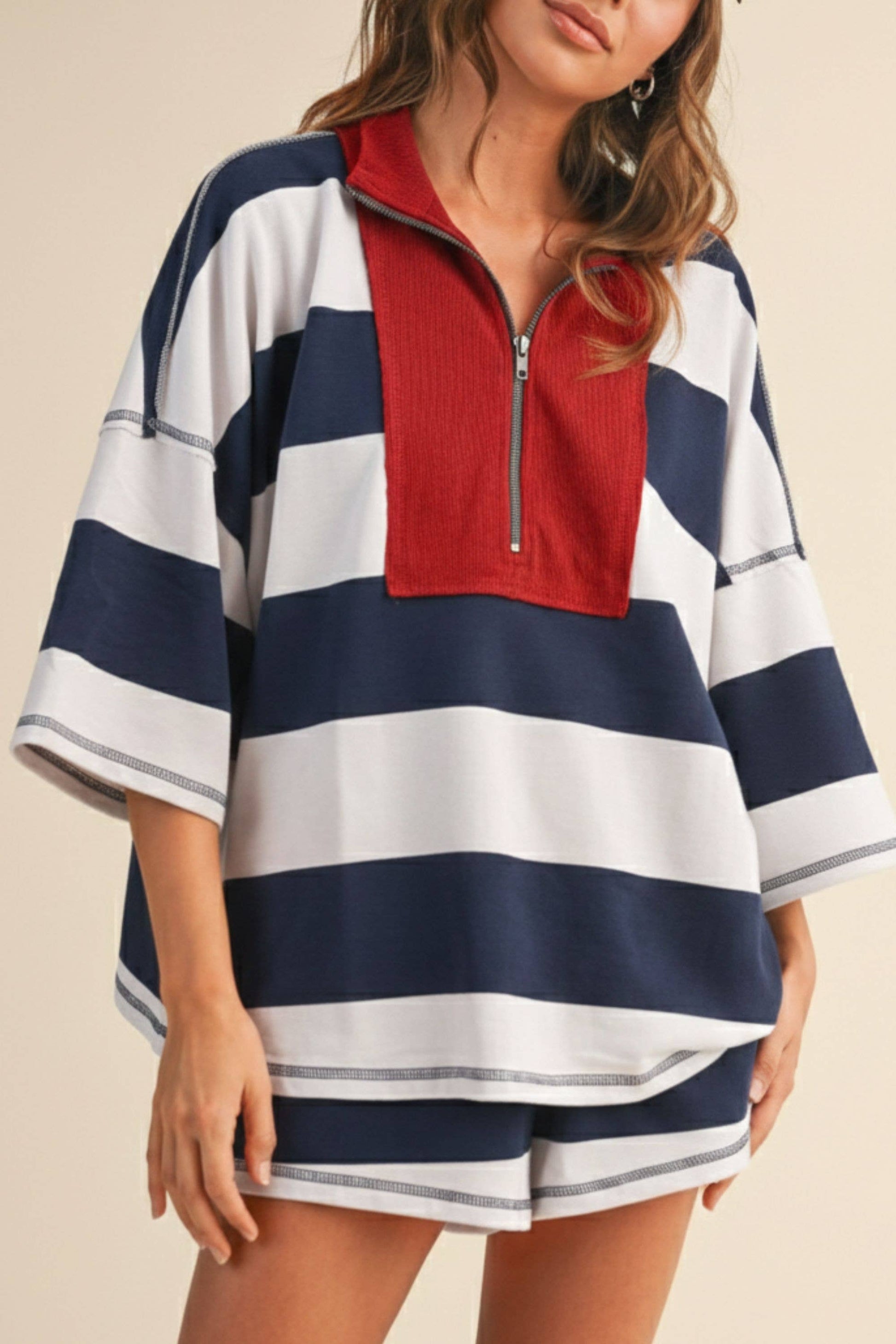 Red, White and Blue Striped Set