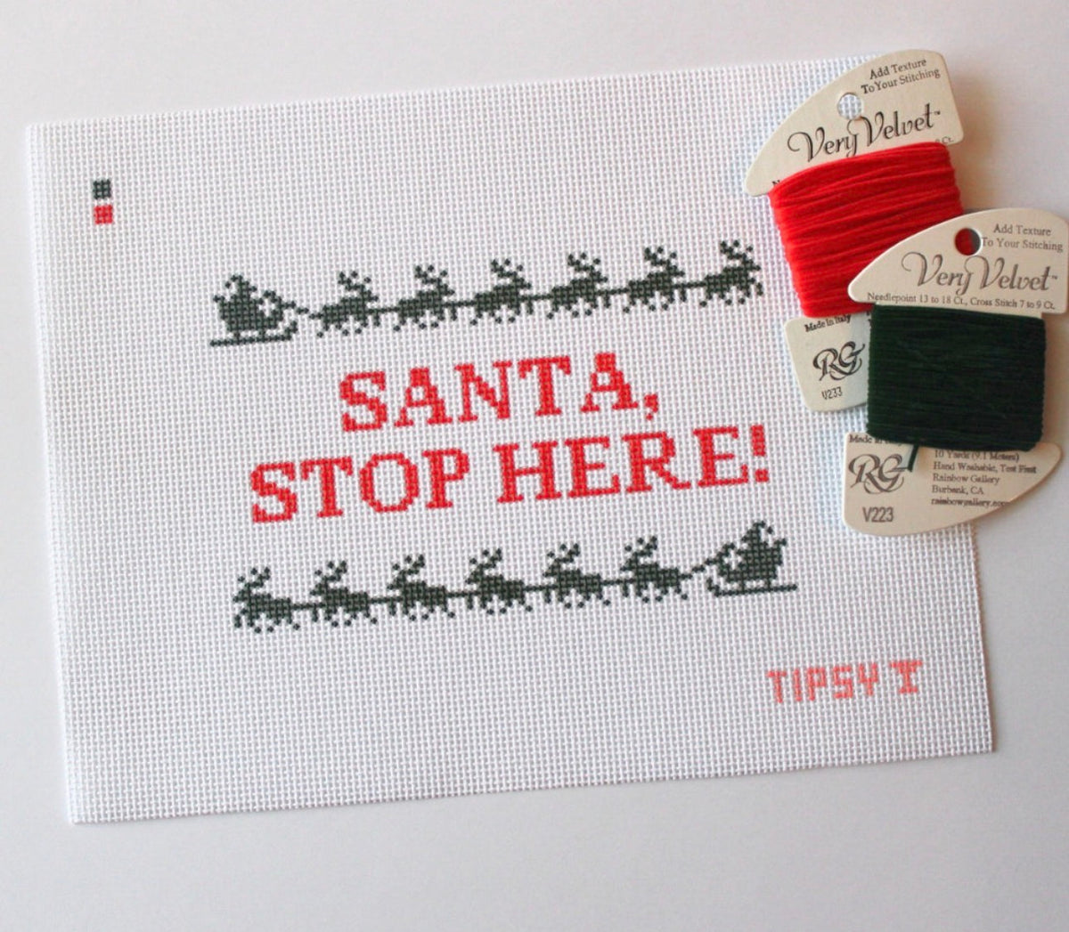 Santa Stop Here Canvas