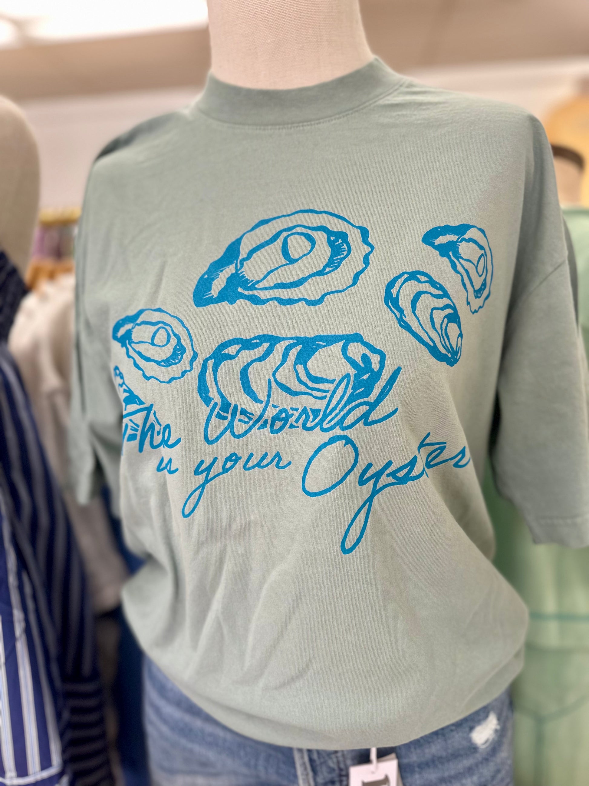 The World is Your Oyster, Summer Boxy Cotton TShirt