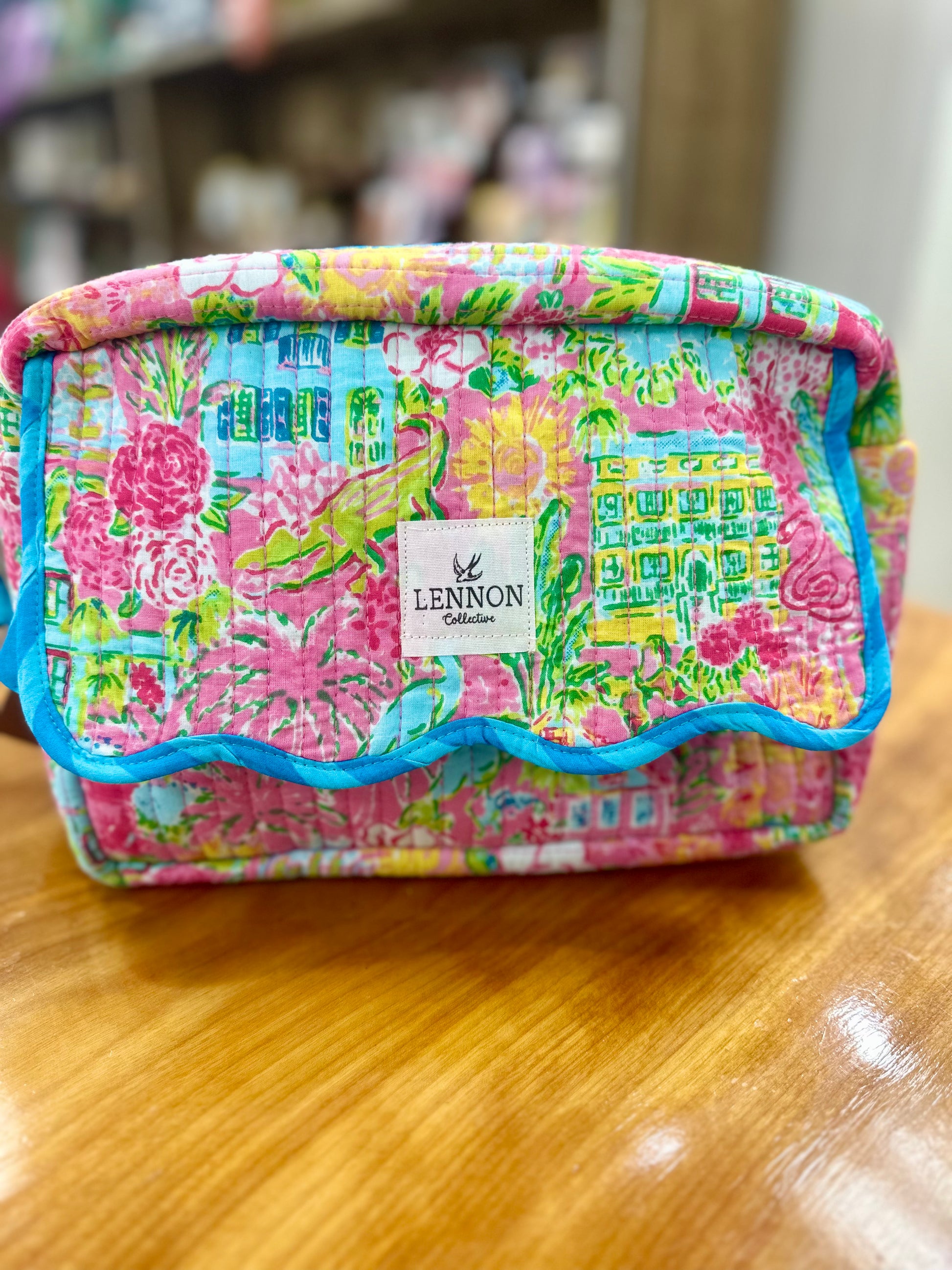 King Street Scalloped Cosmetic Bag