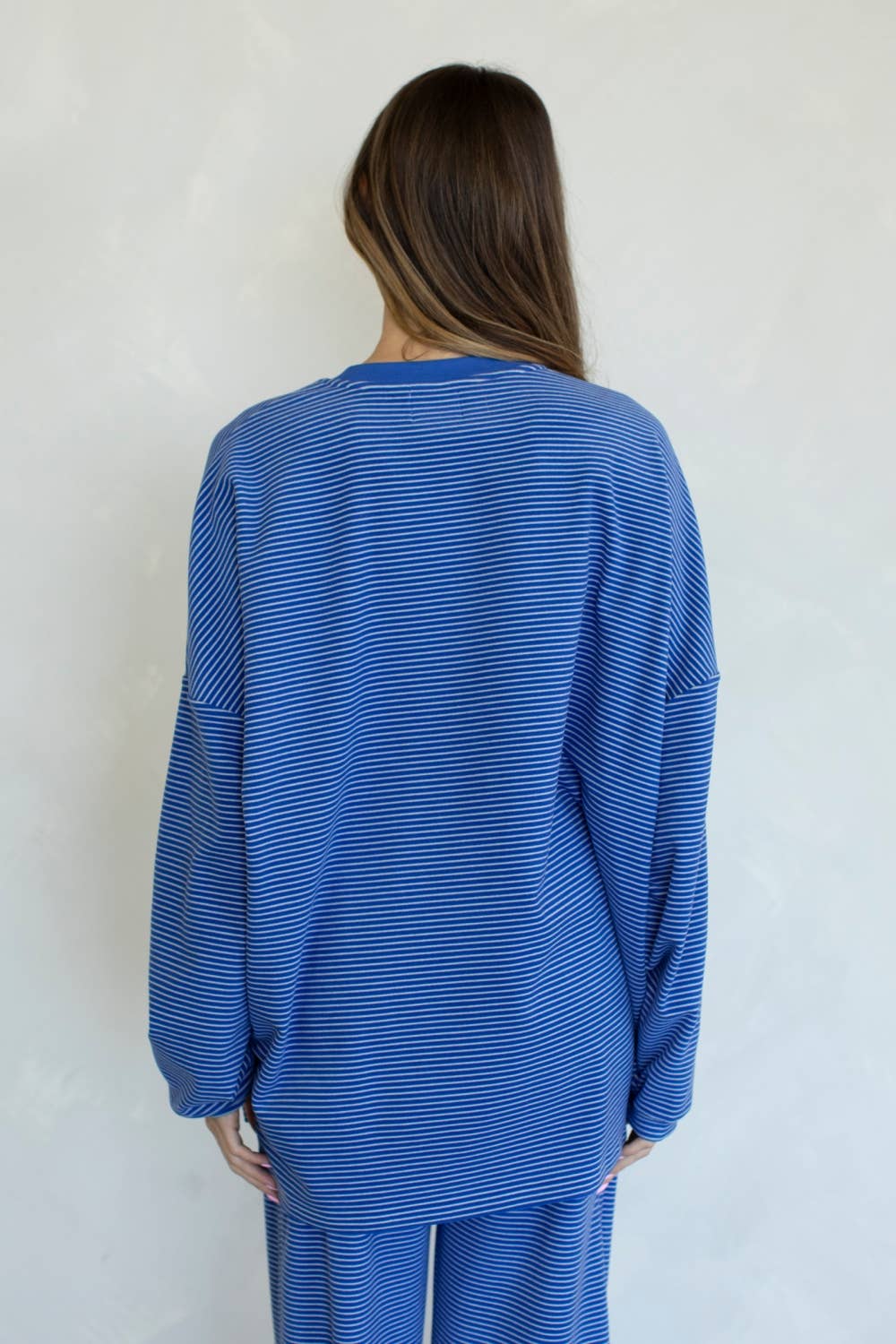 Royal Blue Striped Top