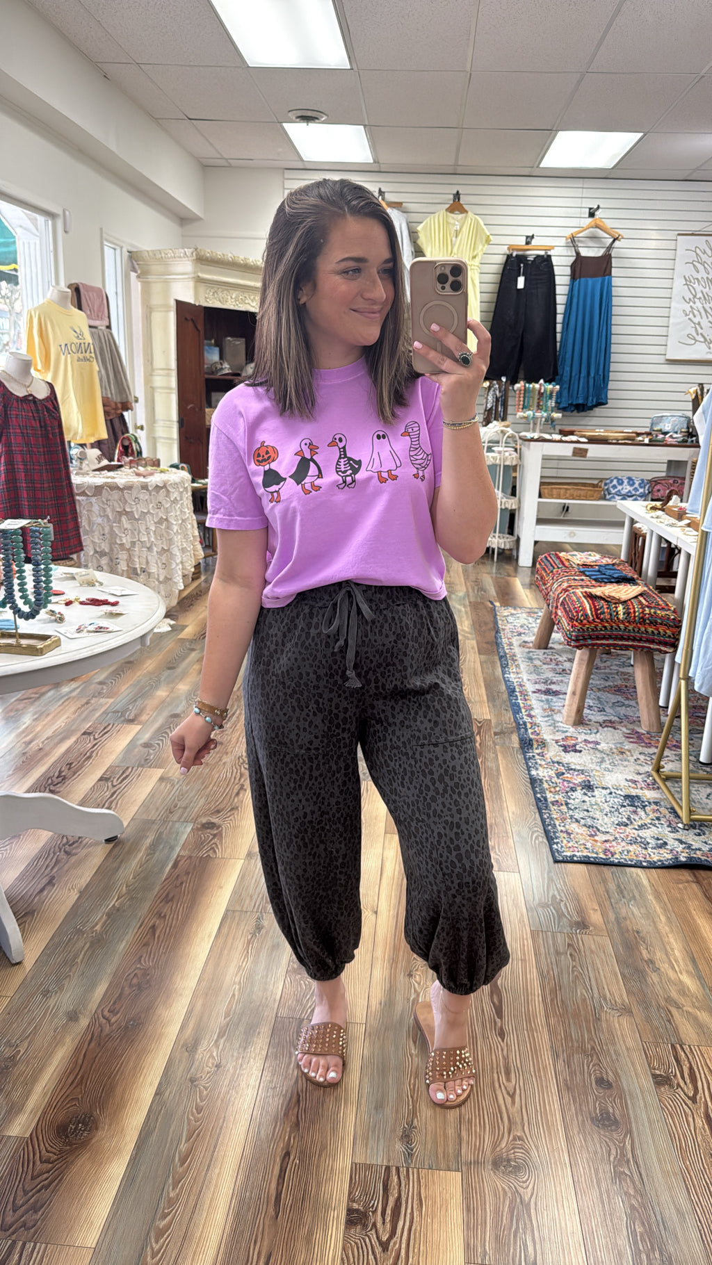 Violet Spooky Goose Graphic Tee