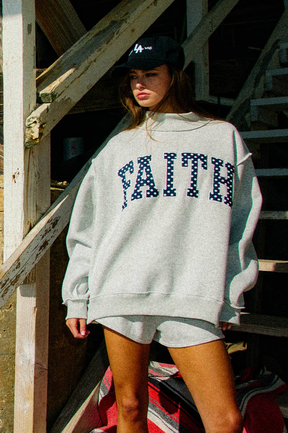 Polka Dot Faith Mock-Neck