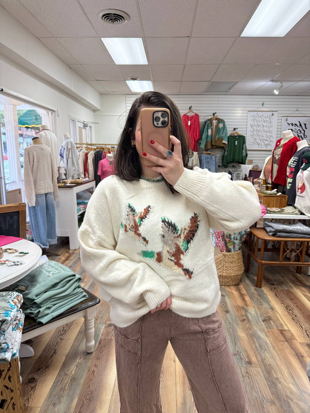 Cream Mallard Sweater