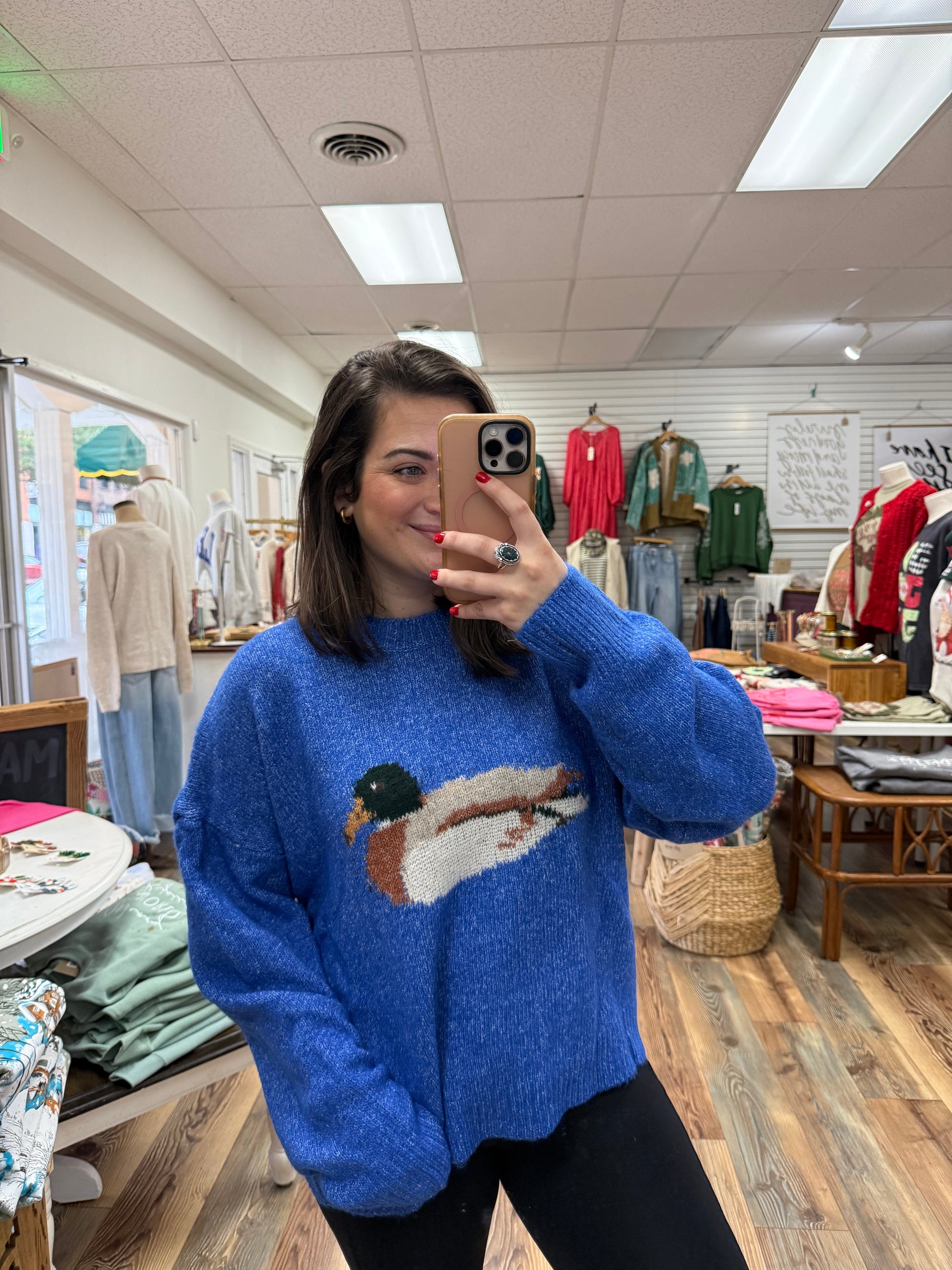Royal Blue Duck Sweater
