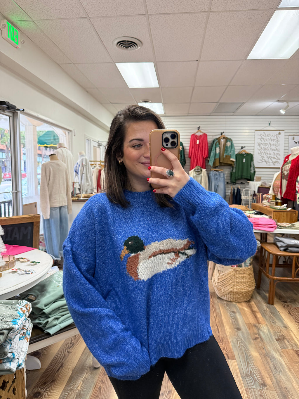 Royal Blue Duck Sweater
