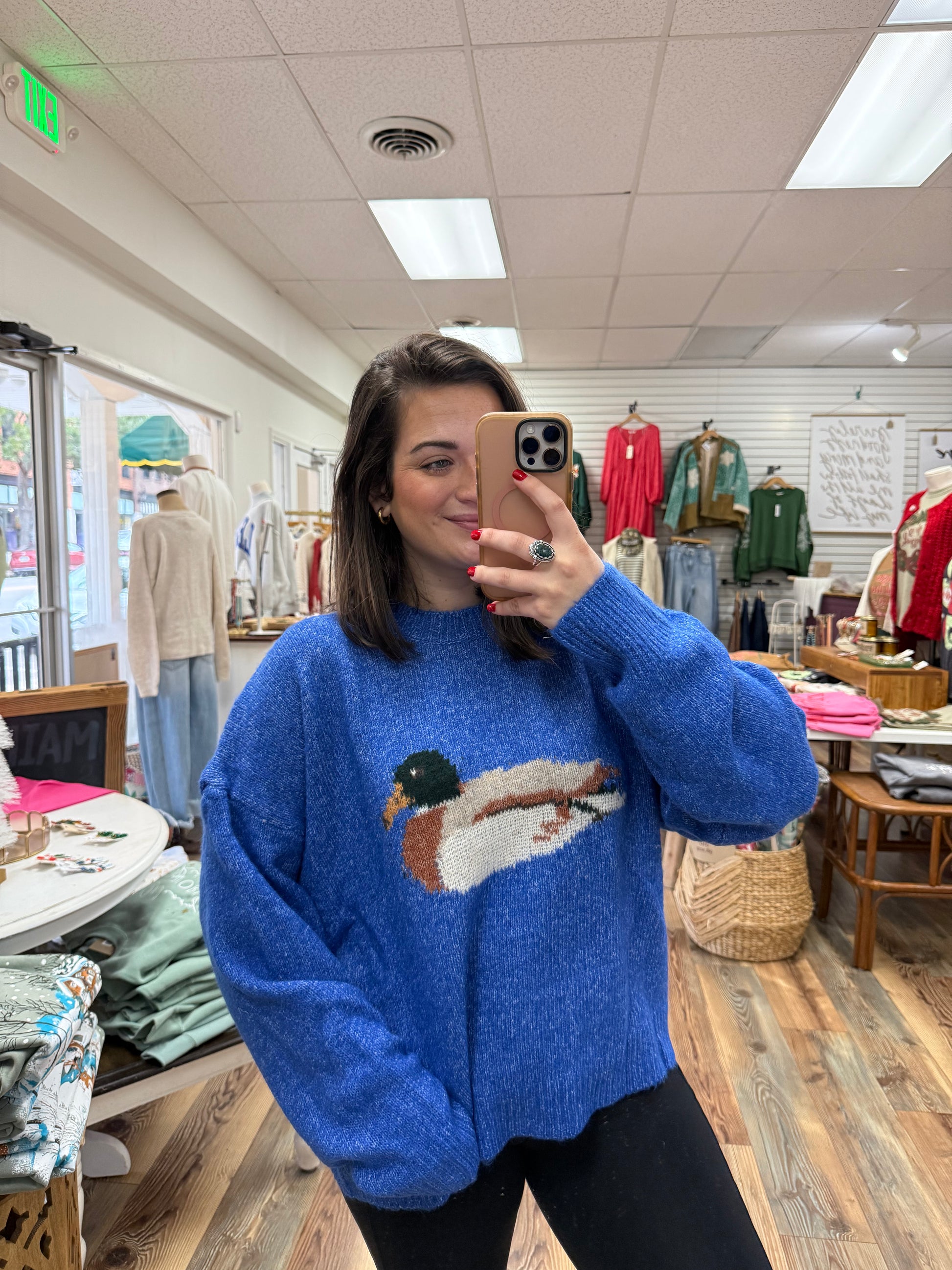 Royal Blue Duck Sweater