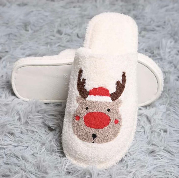 Red Nose Christmas Slippers