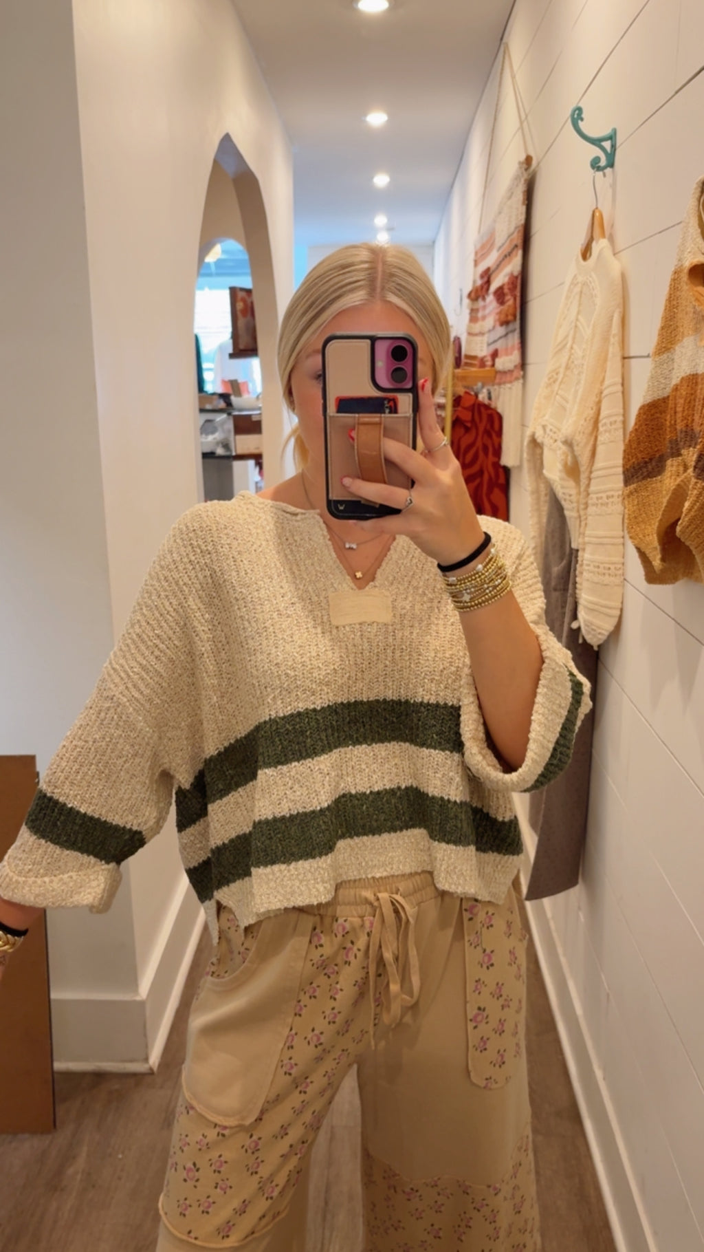 Olive Stripped Sweater