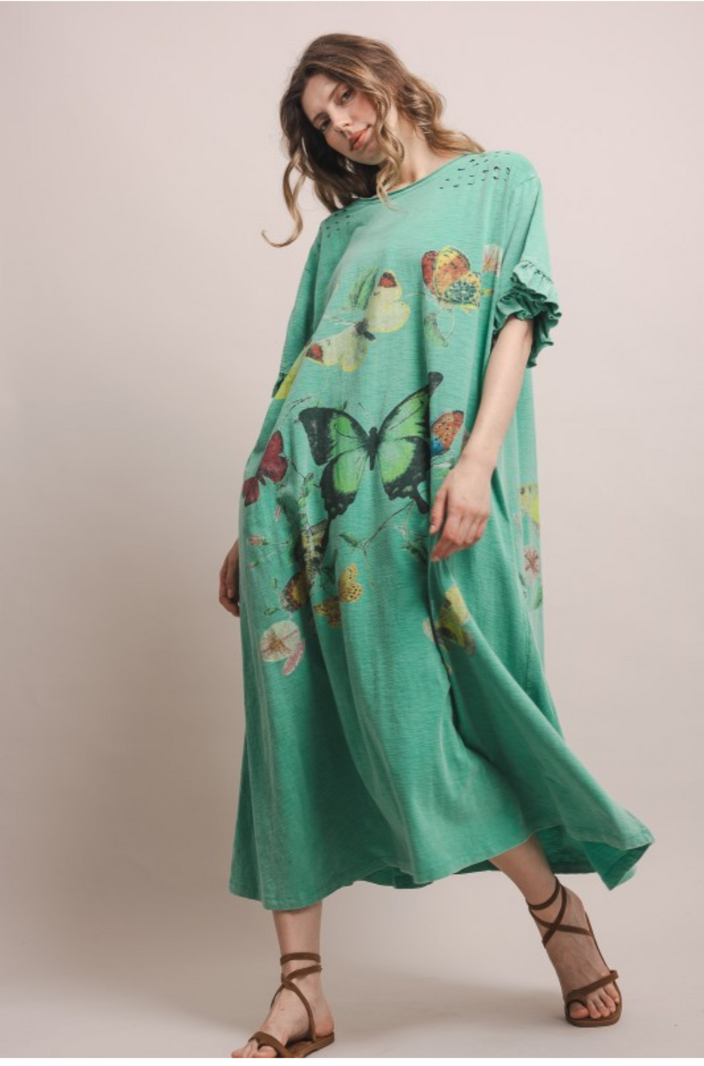 Emerald Green Butterfly Dress