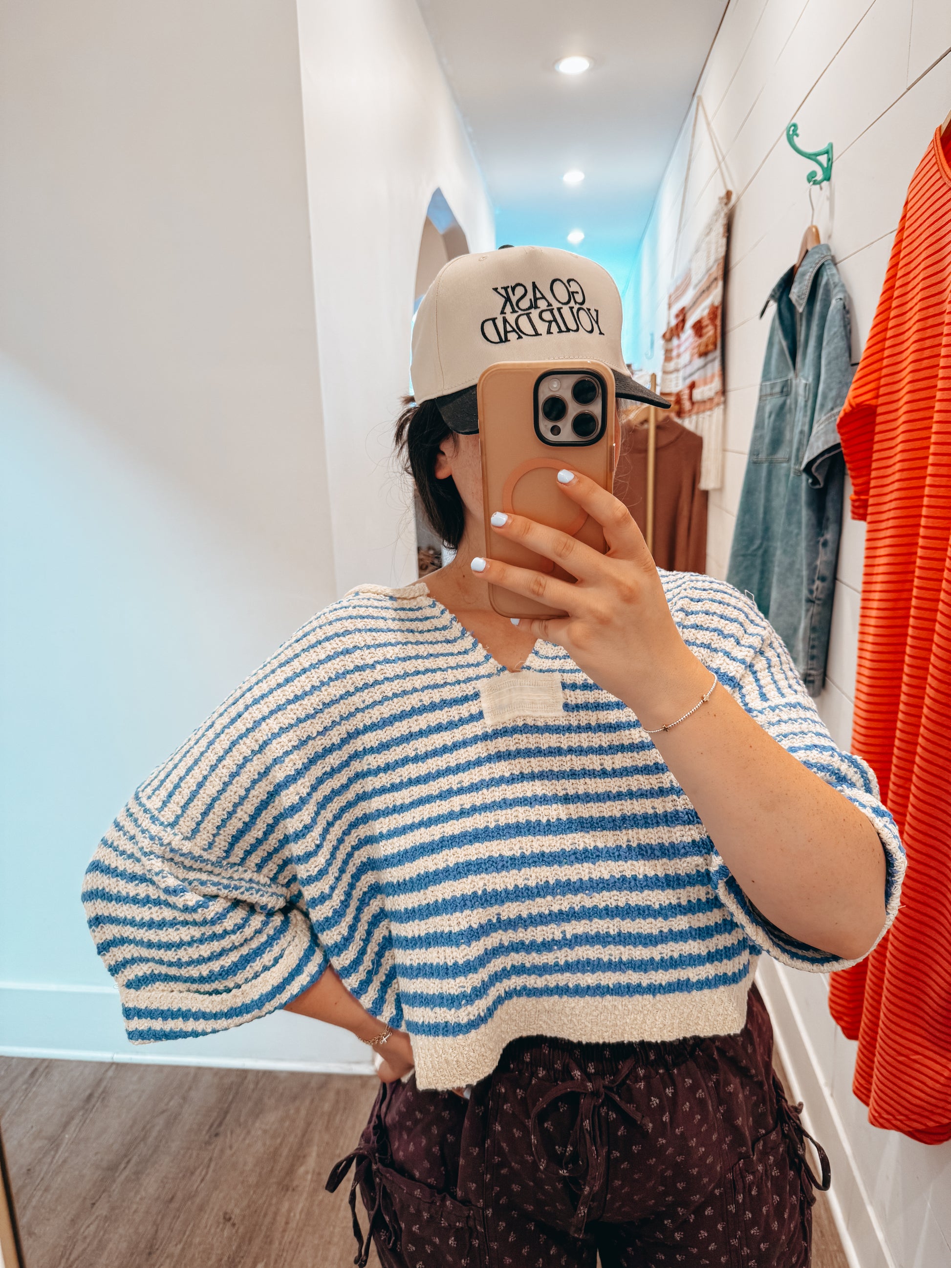 Blue Striped Sweater