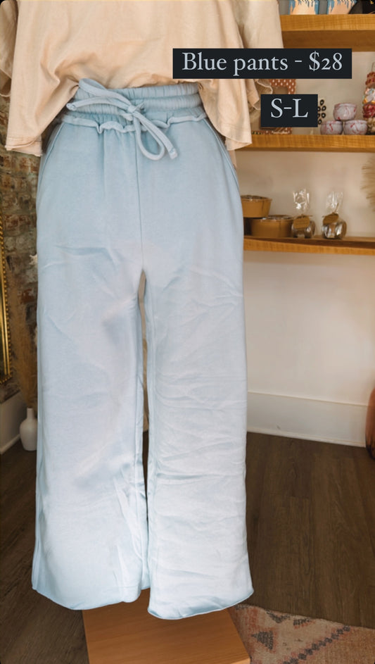 Pale Blue Cozy Pants