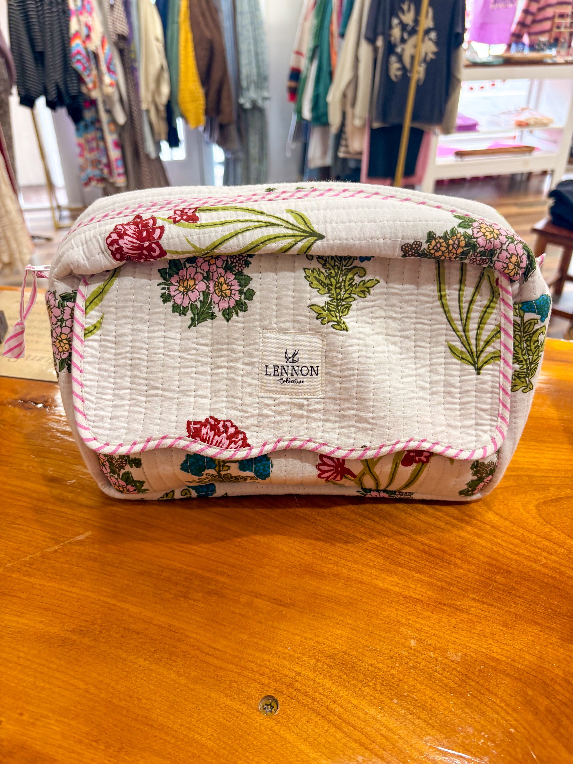 Simple Floral Makeup Bag