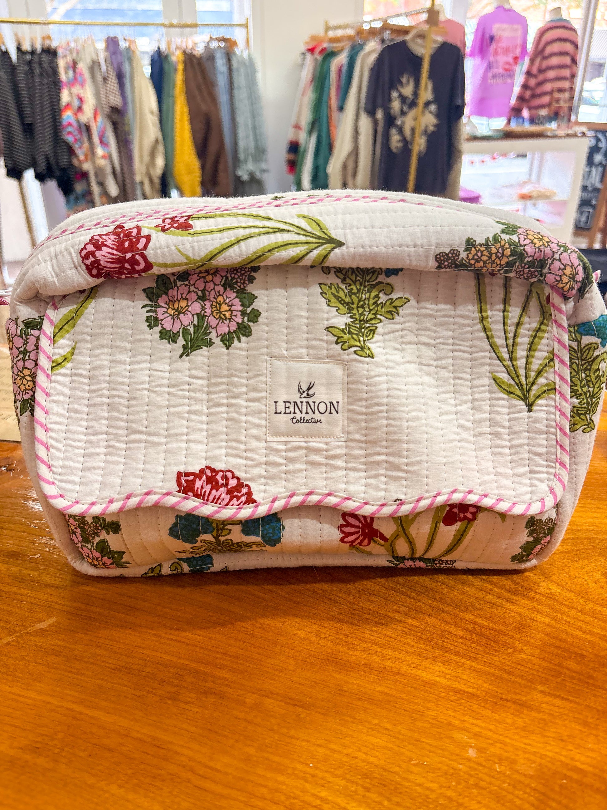 Simple Floral Makeup Bag