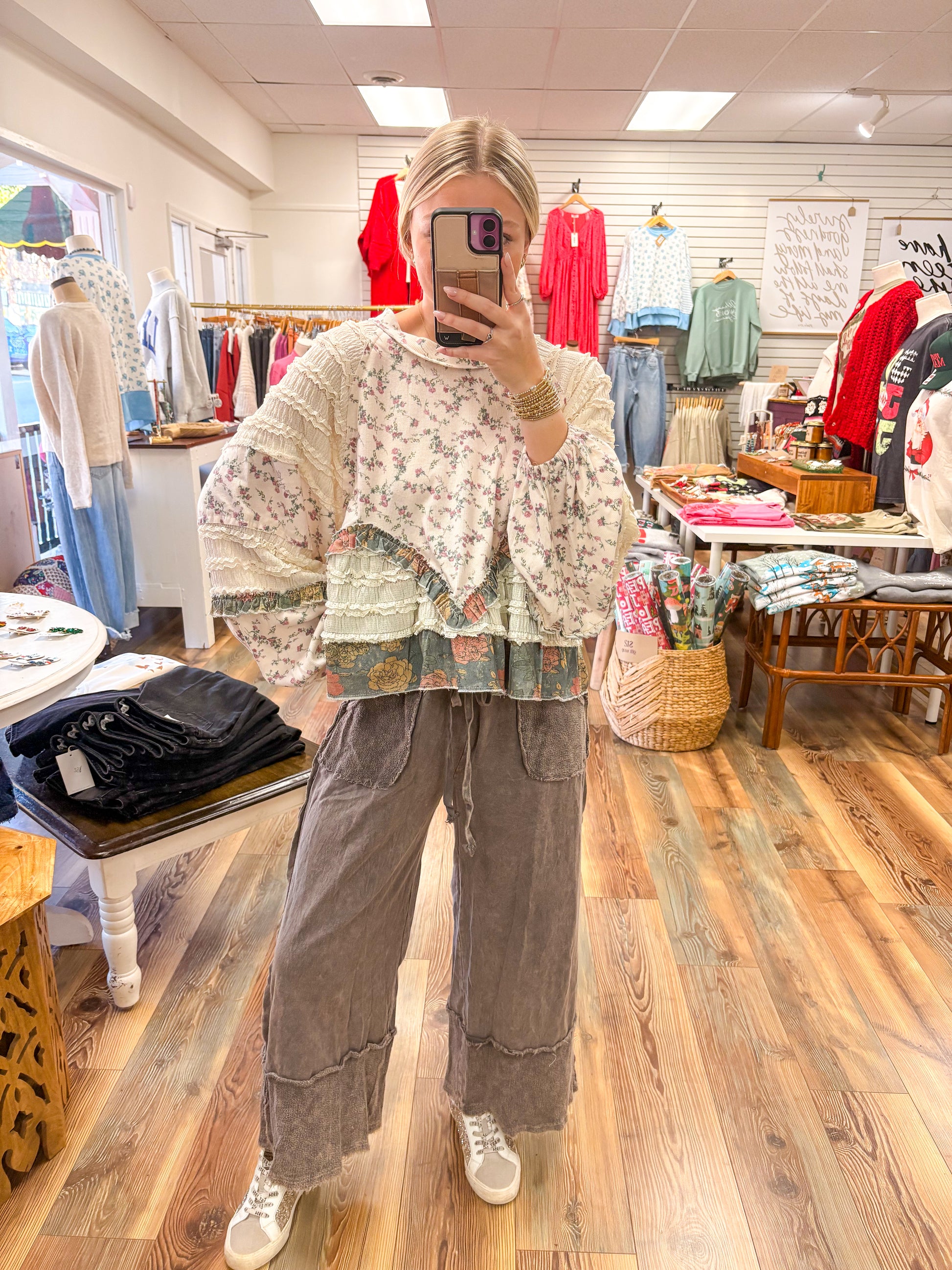 Charcoal Wide Leg Pants