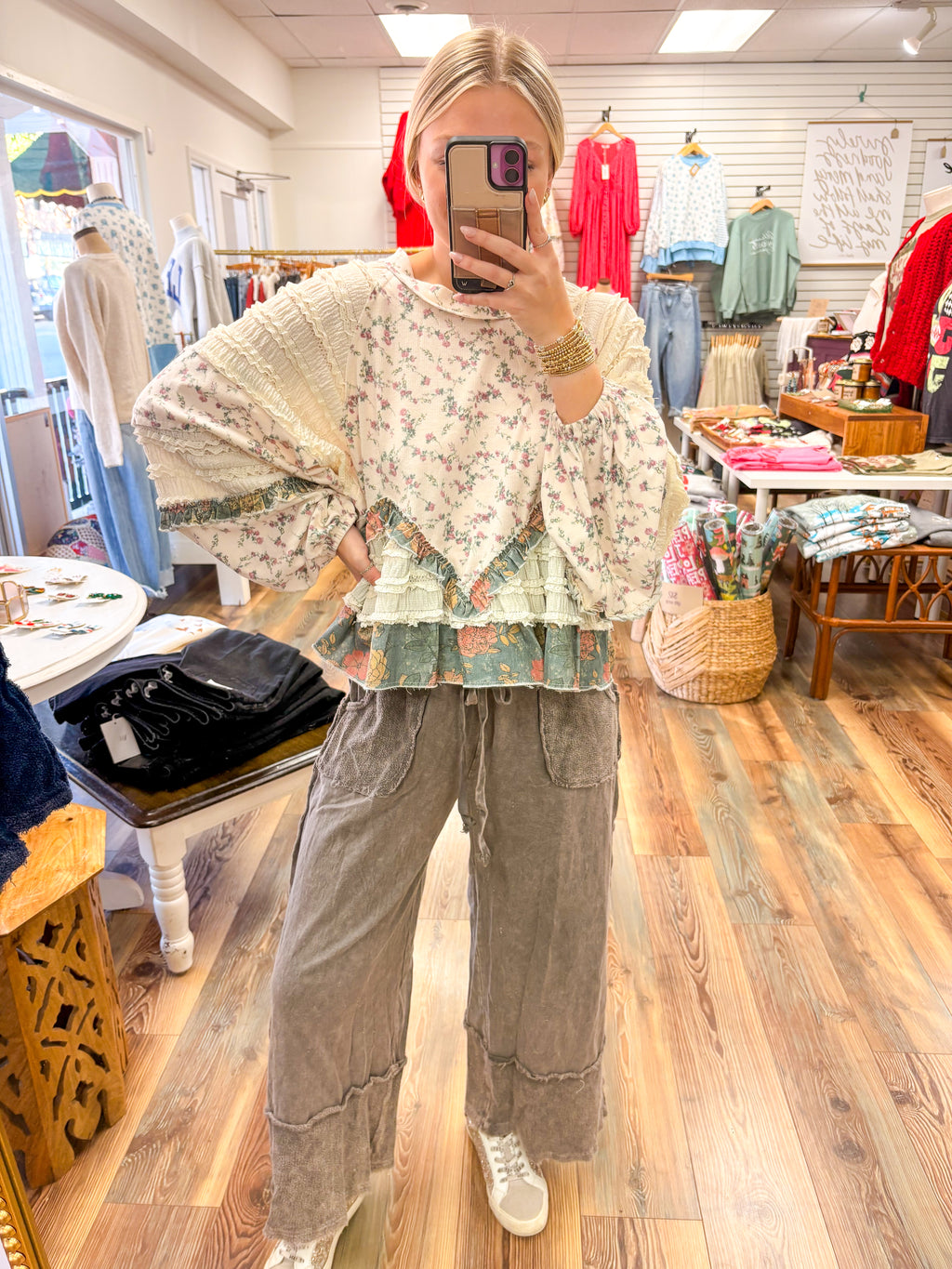 Charcoal Wide Leg Pants