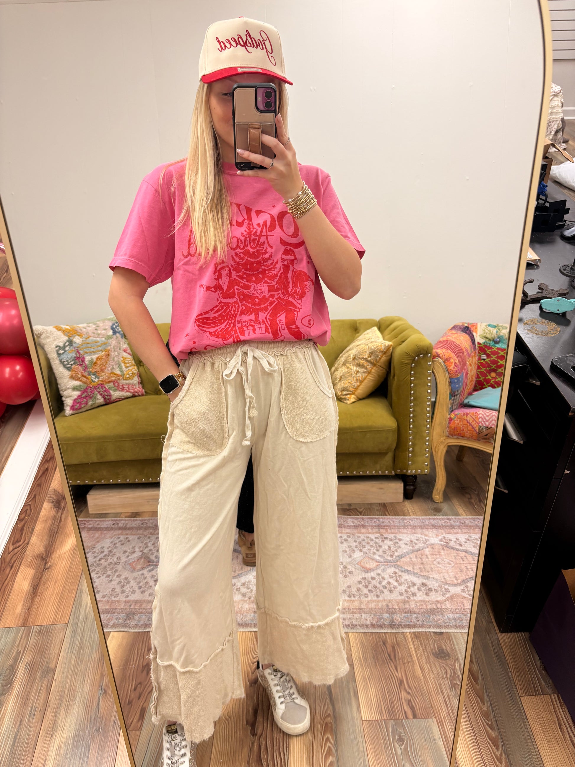 Cream Wide Leg Pants