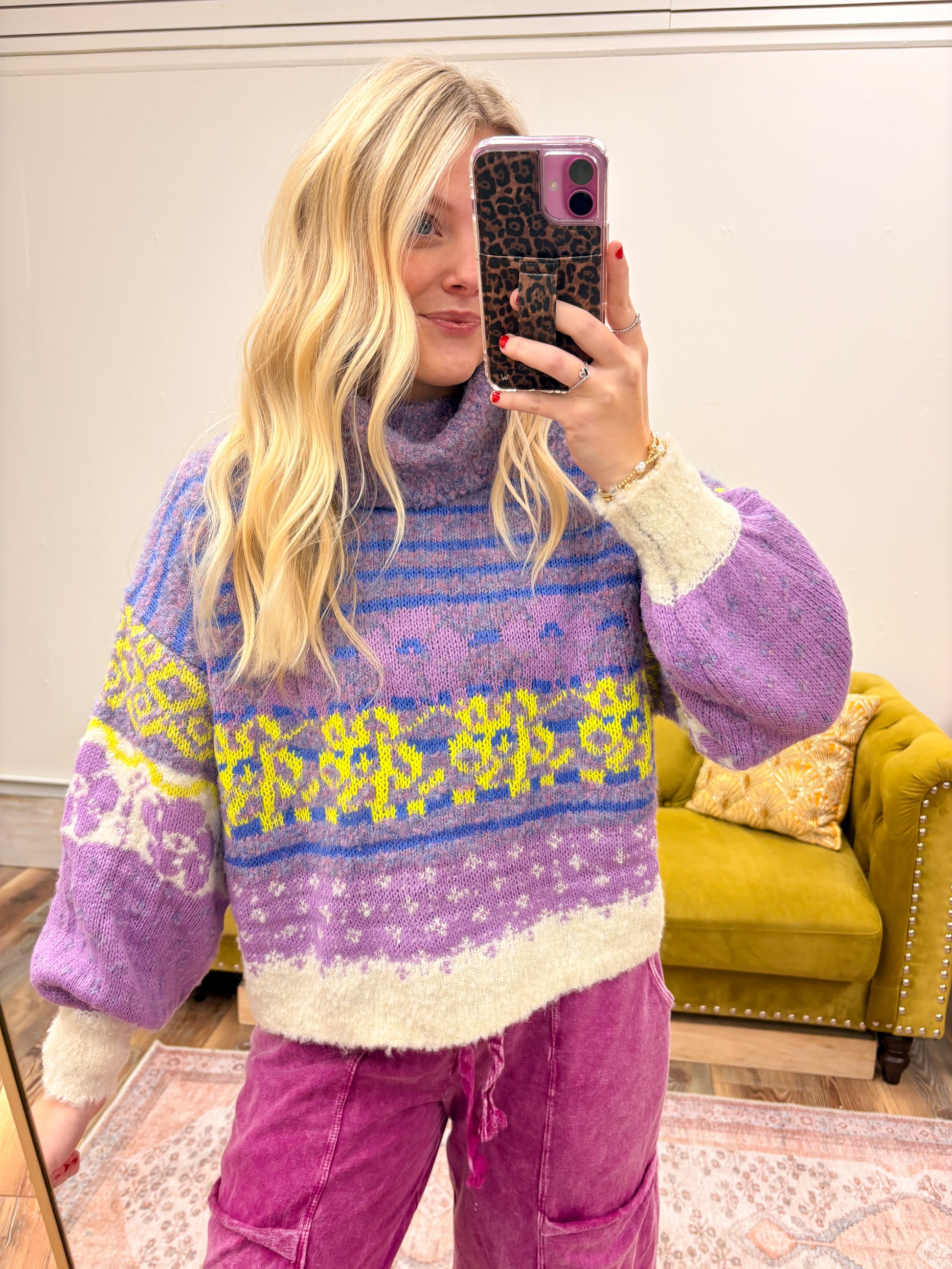 Multi Colored Knitted Turtleneck