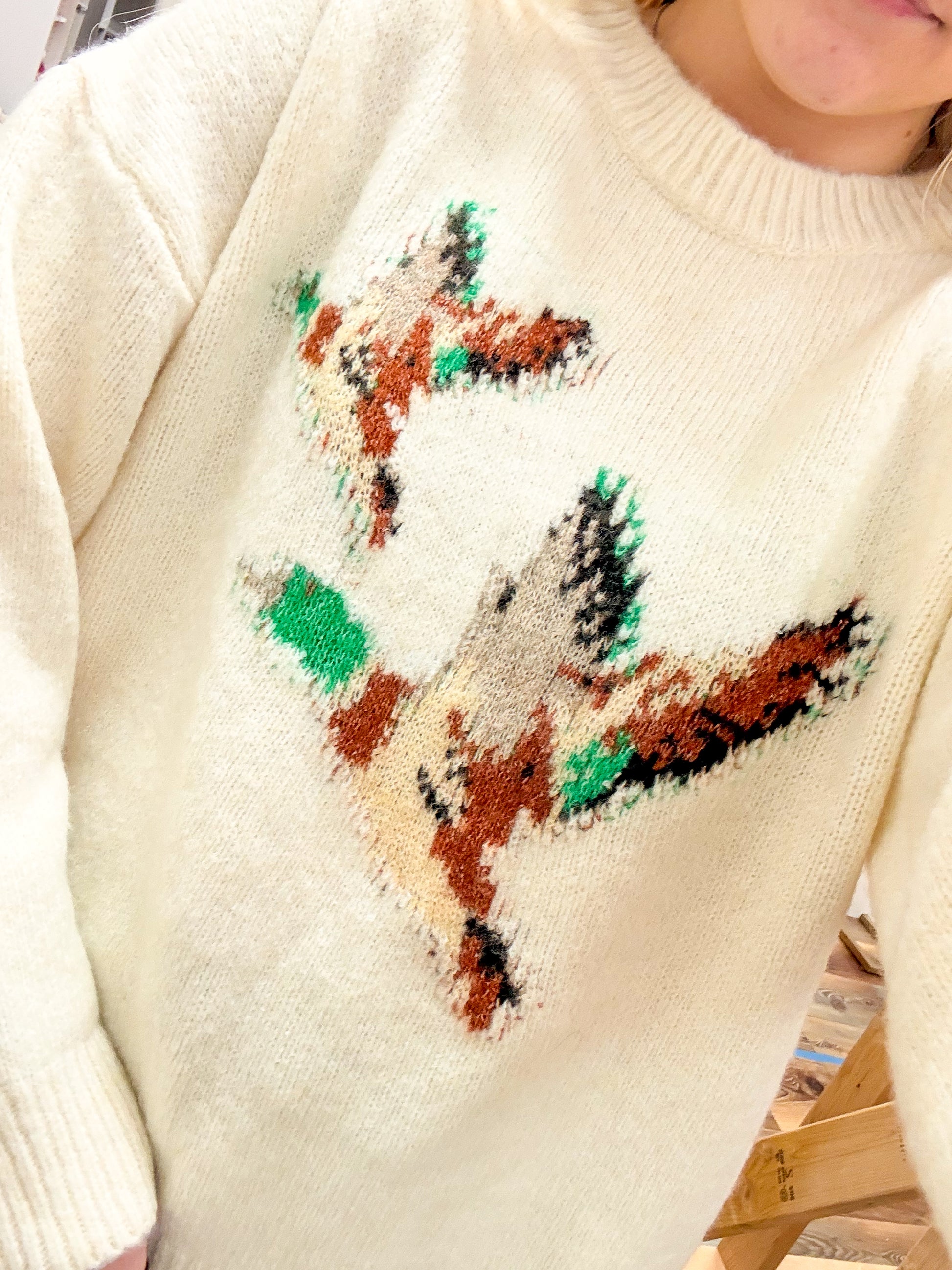 Cream Duck Sweater