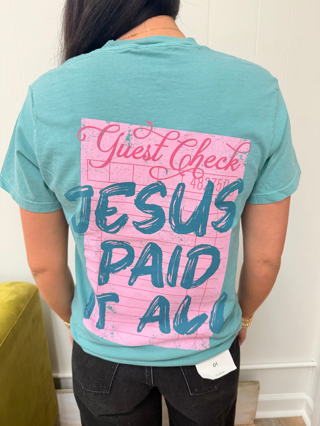 Guest Check “Jesus Paid” Graphic Tee