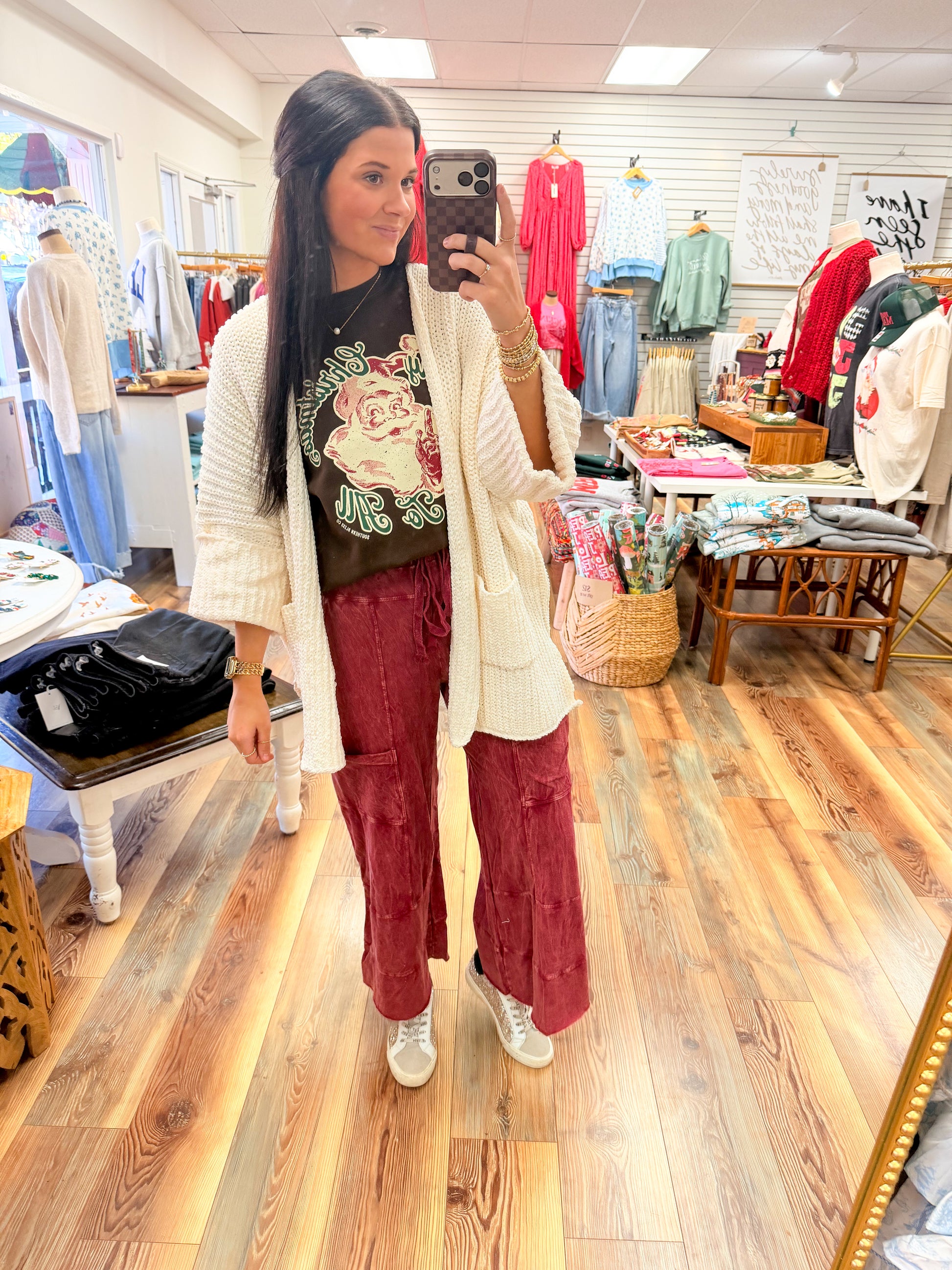 Cream Chunky Knit Cardigan