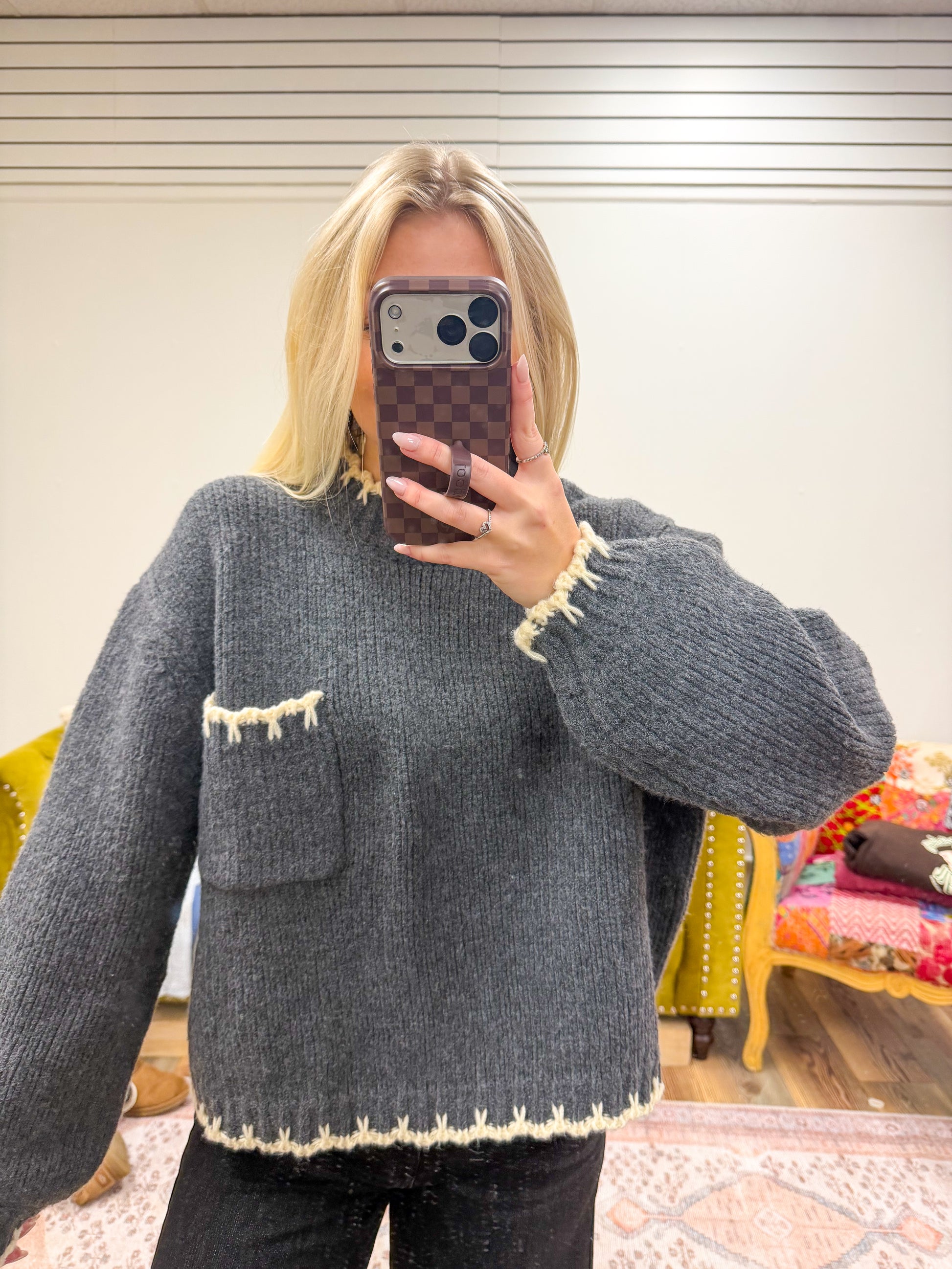 Grey Stitch Sweatshirt